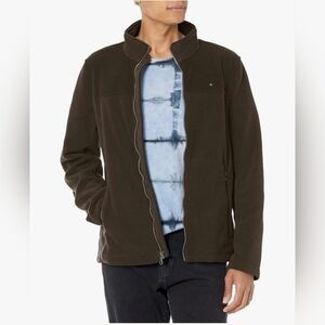 NWT Tommy Hilfiger Classic Zip Front Polar Fleece Jacket Small Olive